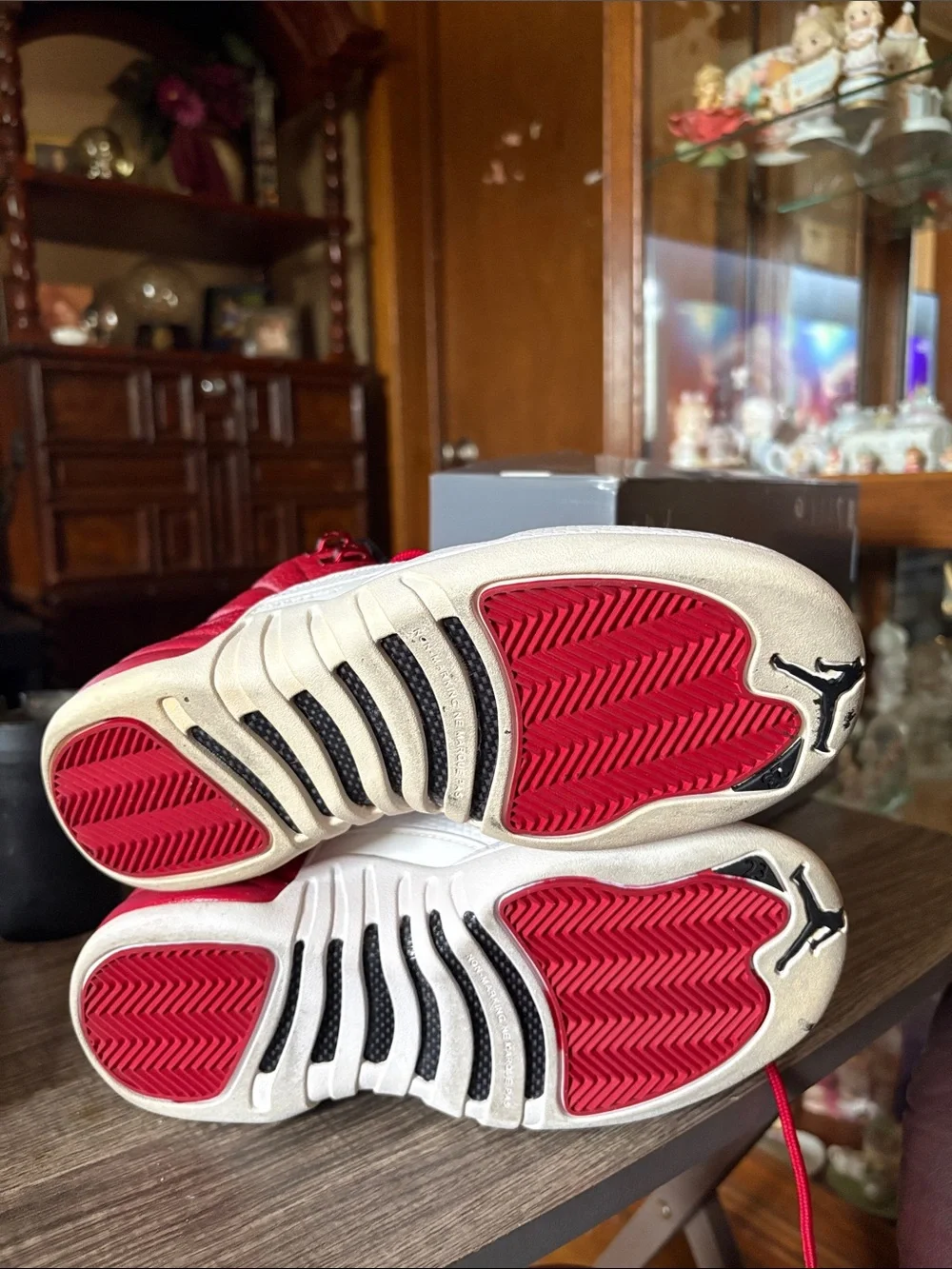Red and White Men's Basketball Shoes - Jordan